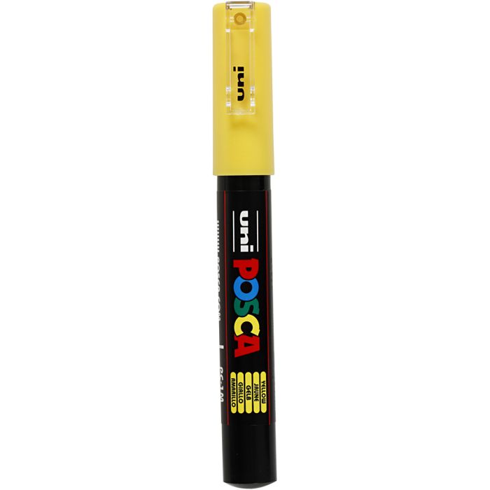 Feutre Posca, PC-1M, trait 0,7 mm, extra fin, jaune, 1 pièce