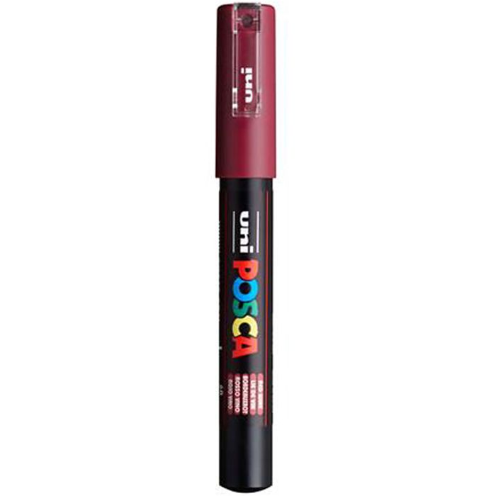Feutre Posca, dim. PC-1M, trait 0,7 mm, extra fin, vin rouge, 1 pièce