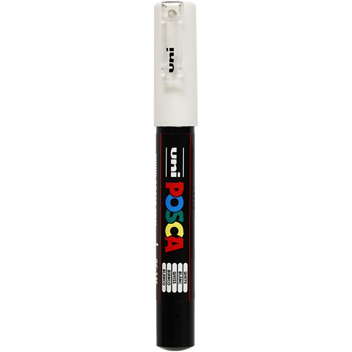 Feutre Posca, PC-1M, trait 0,7 mm, extra fin, blanc, 1 pièce