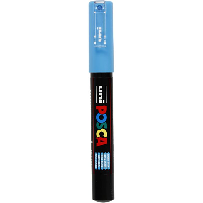 Feutre Posca, PC-1M, trait 0,7 mm, extra fin, bleu clair, 1 pièce