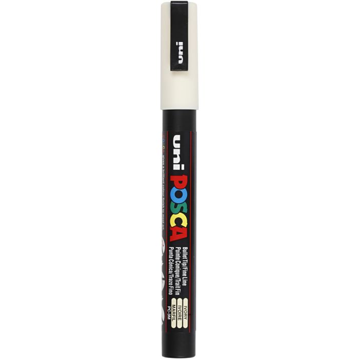 Feutre Posca, PC-3M, trait 0,9-1,3 mm, fin, ivoire, 1 pièce