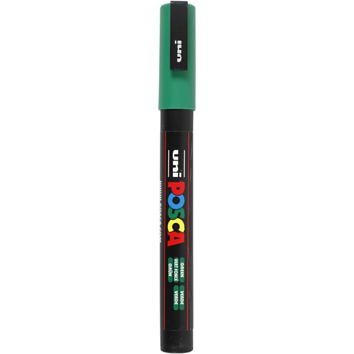 Feutre Posca, PC-3M, trait 0,9-1,3 mm, fin, vert, 1 pièce