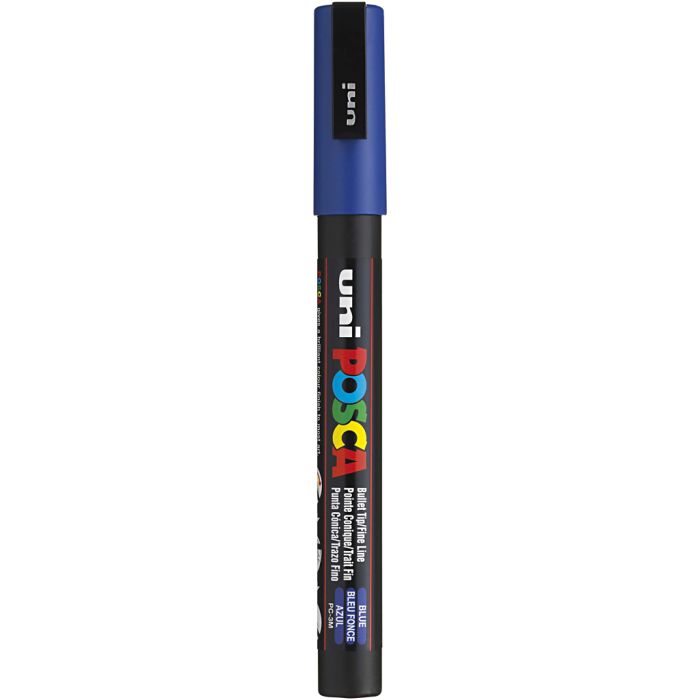Feutre Posca, PC-3M, trait 0,9-1,3 mm, fin, bleu, 1 pièce