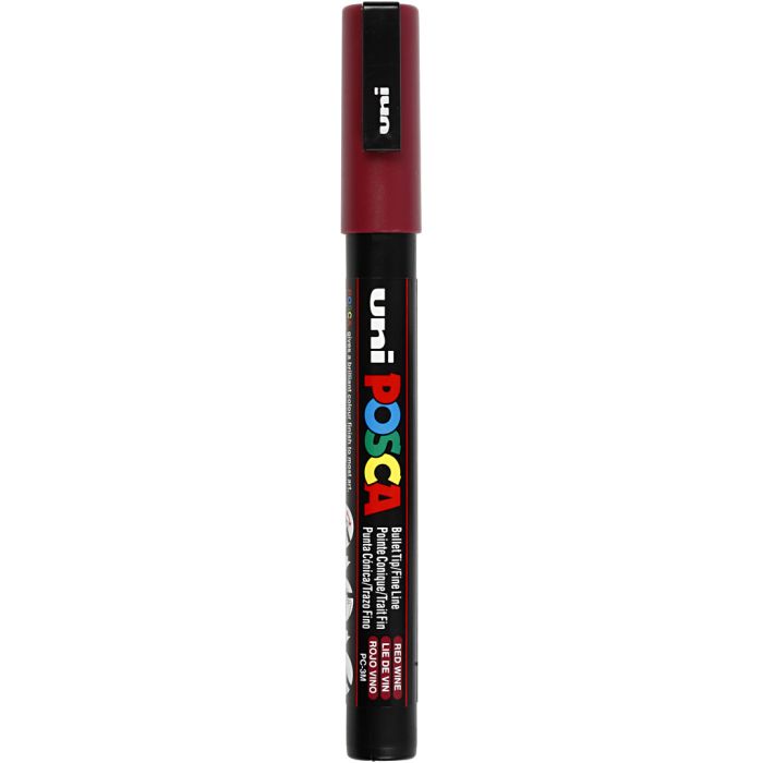 Feutre Posca, PC-3M, trait 0,9-1,3 mm, fin, vin rouge, 1 pièce