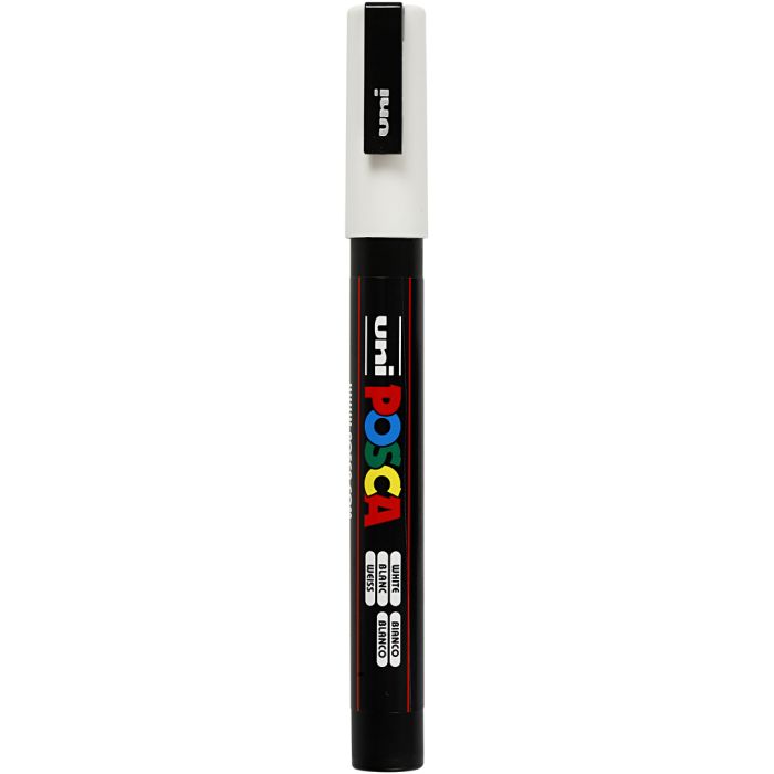 Feutre Posca, PC-3M, trait 0,9-1,3 mm, fin, blanc, 1 pièce