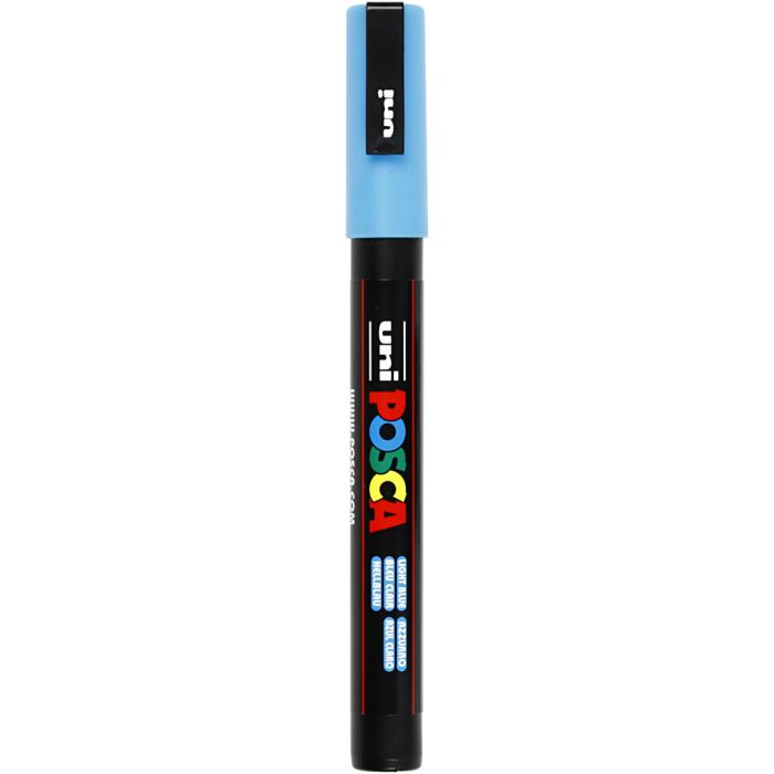 Feutre Posca, PC-3M, trait 0,9-1,3 mm, fin, bleu clair, 1 pièce