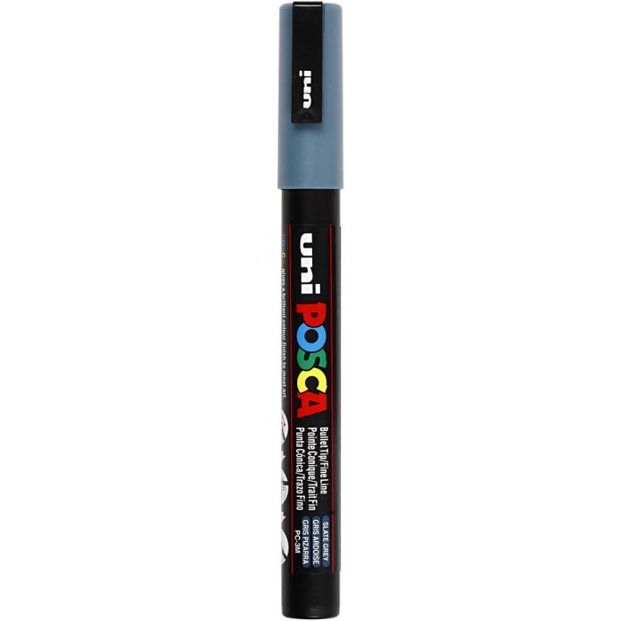 Feutre Posca, PC-3M, trait 0,9-1,3 mm, fin, gris ardoise, 1 pièce