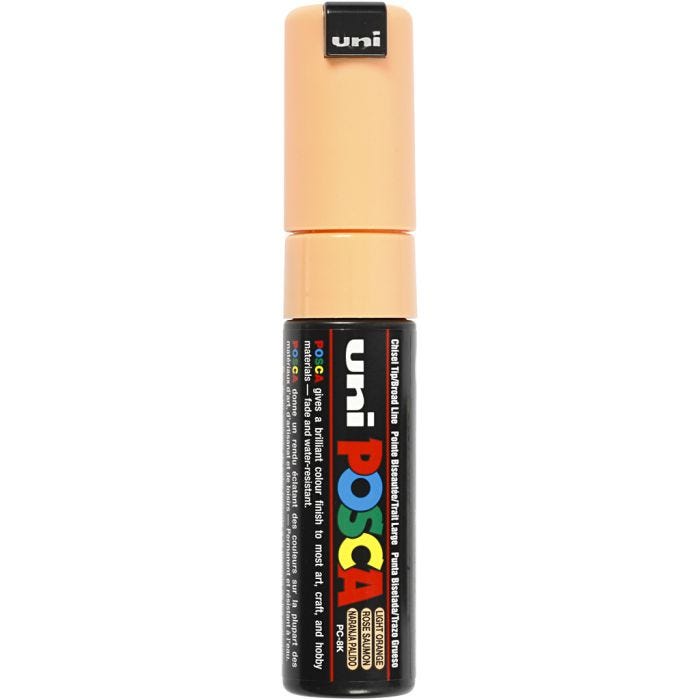 Feutre Posca, PC-8K, trait 8 mm, large, orange pâle, 1 pièce