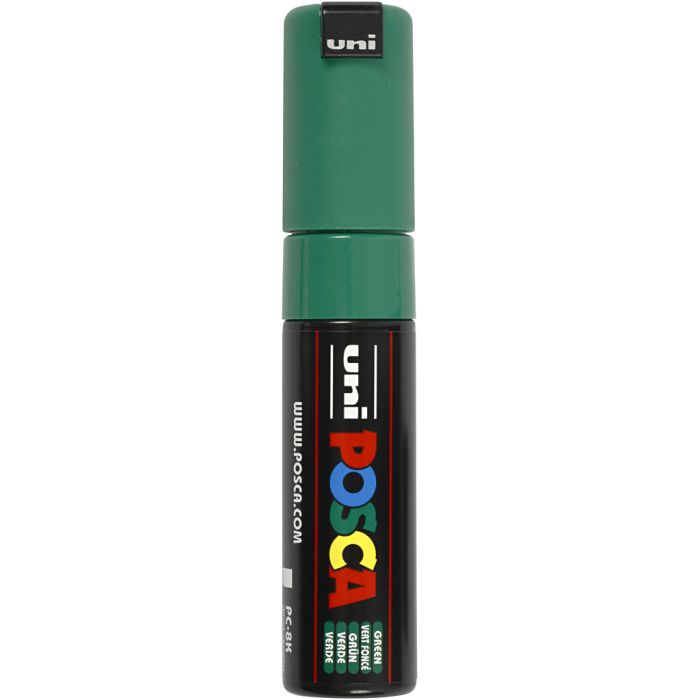 Feutre Posca, PC-8K, trait 8 mm, large, vert, 1 pièce