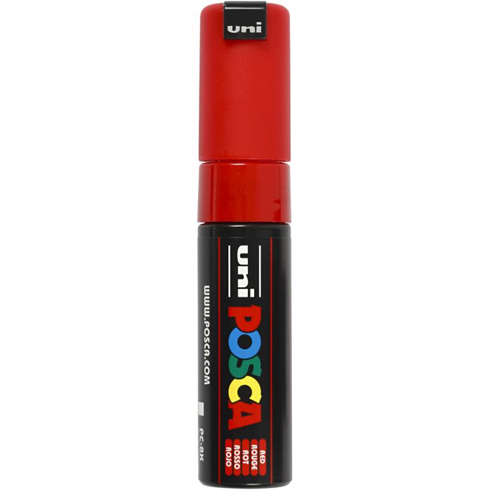 Feutre Posca, PC-8K, trait 8 mm, large, rouge, 1 pièce