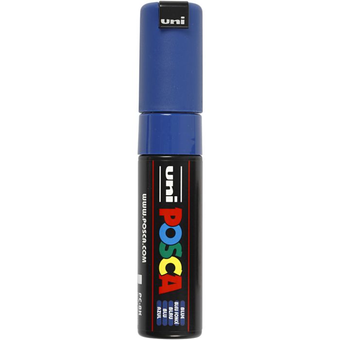 Feutre Posca, PC-8K, trait 8 mm, large, bleu, 1 pièce