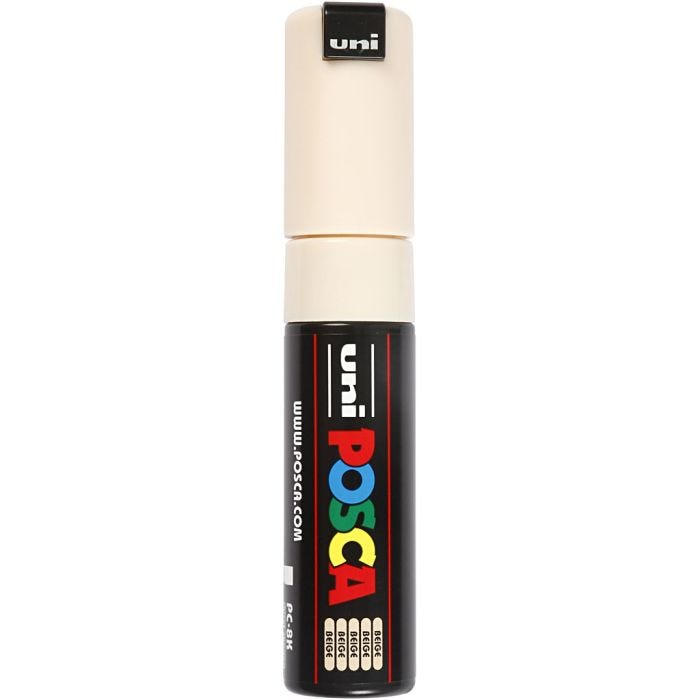 Feutre Posca, PC-8K, trait 8 mm, large, beige, 1 pièce