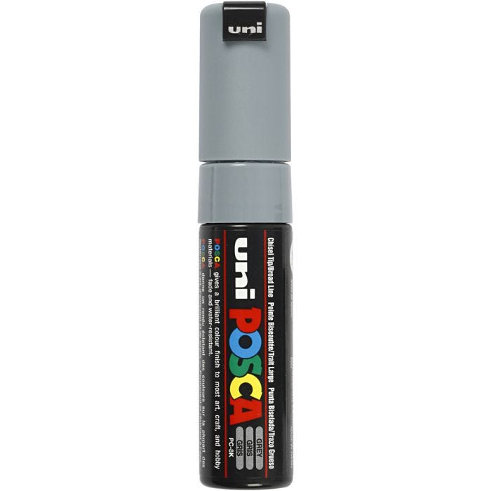 Feutre Posca, PC-8K, trait 8 mm, large, gris, 1 pièce
