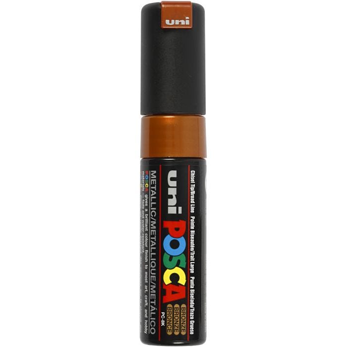 Feutre Posca, PC-8K, trait 8 mm, large, bronze, 1 pièce