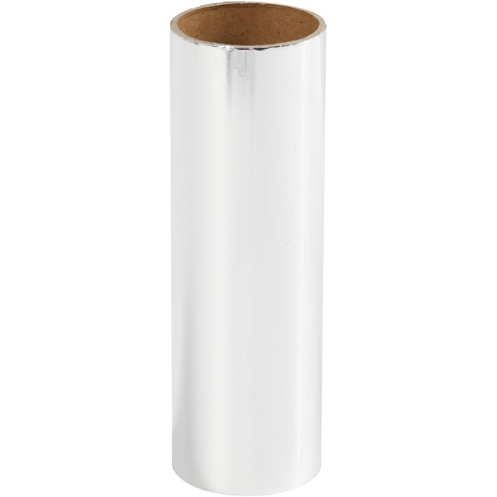 Film décoratif, L : 15,5 cm, ép. 0,02 mm, argent, 50 cm/ 1 rouleau