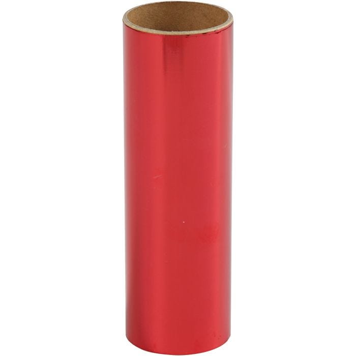 Film décoratif, L : 15,5 cm, ép. 0,02 mm, rouge, 50 cm/ 1 rouleau