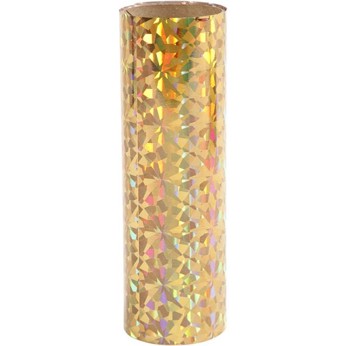 Film décoratif, L : 15,5 cm, ép. 0,02 mm, or, 50cm/ 1 rouleau