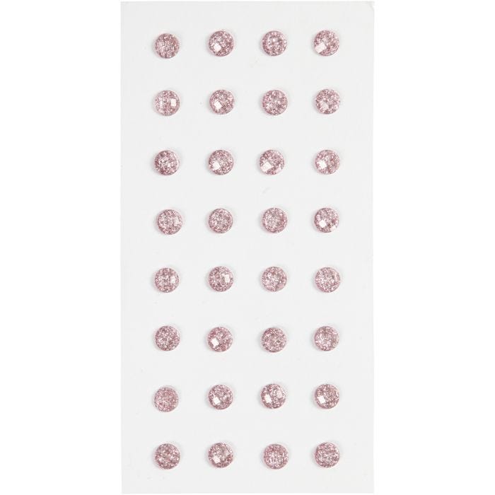 Pierres de strass, d 8 mm, rose clair, 32pièces/ 1 Pq.