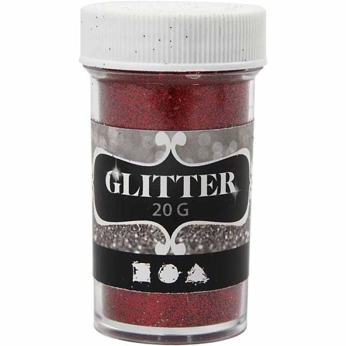 Paillettes, rouge, 20 gr/ 1 boîte