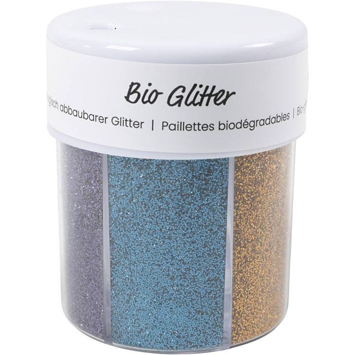 Biopaillettes, ass. de couleurs, 6x28ml/ 1 boîte