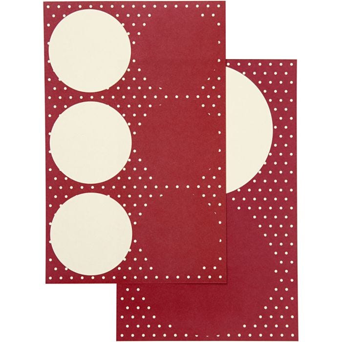 Stickers, d 4+6,5 cm, feuille 9x14 cm, 4flles ass./ 1 Pq.