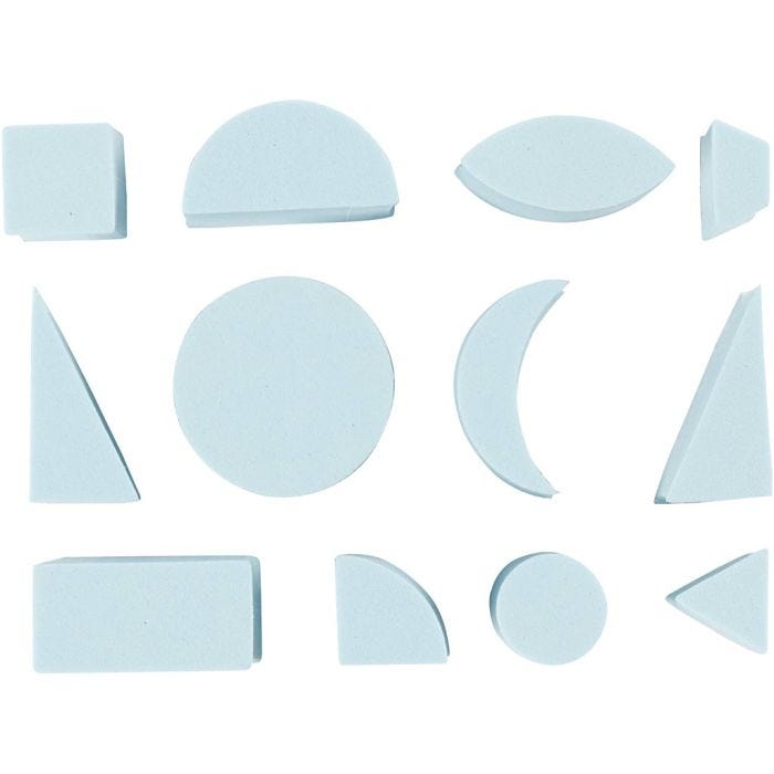 Tampons mousse, H : 25 mm, dim. 15-30 mm, 12pièces/ 1 Pq.
