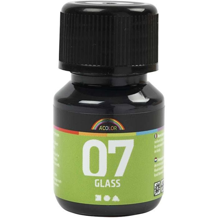 Peinture pour verre A-Color Glass, noir, 30ml/ 1 flacon