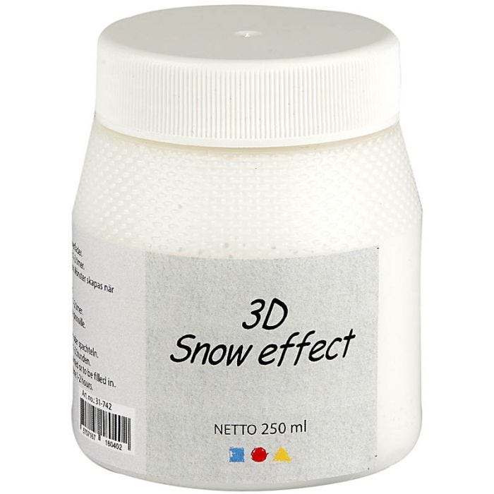 Pâte effet neige 3D, blanc, 250ml/ 1 boîte