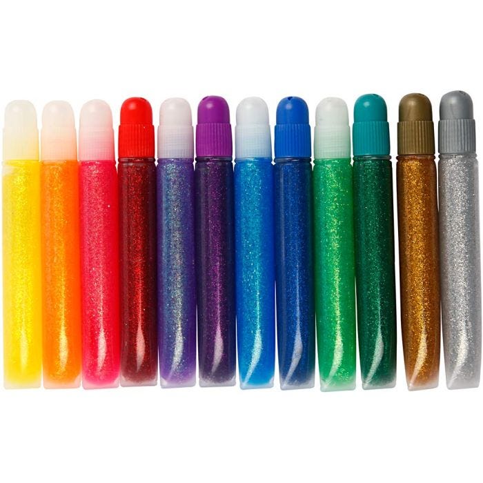 Colle à paillettes, 12x10 ml/ 1 Pq.