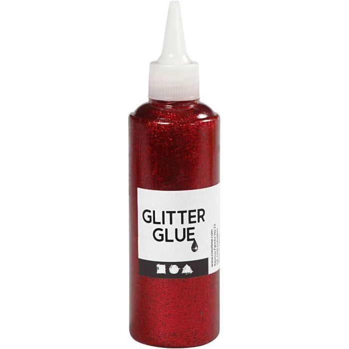 Colle à paillettes, rouge, 118 ml/ 1 flacon