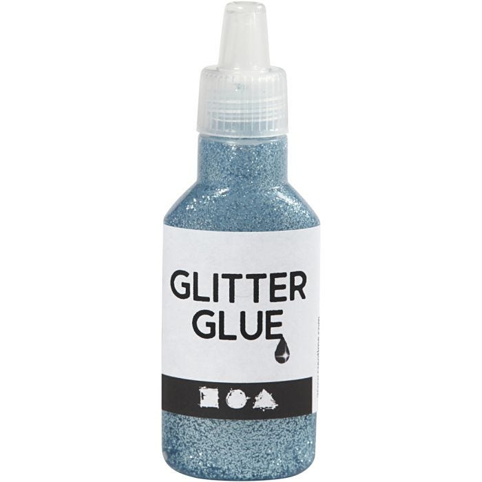 Colle à paillettes, bleu clair, 25ml/ 1 flacon
