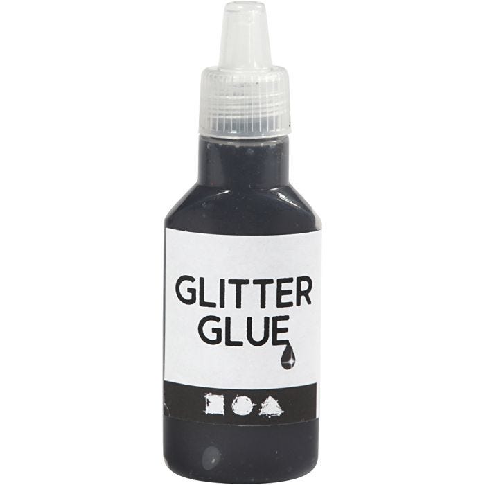 Colle à paillettes, noir, 25ml/ 1 flacon