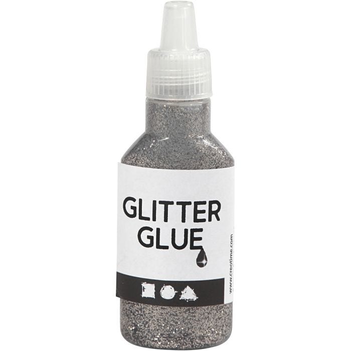 Colle à paillettes, argent, 25 ml/ 1 flacon