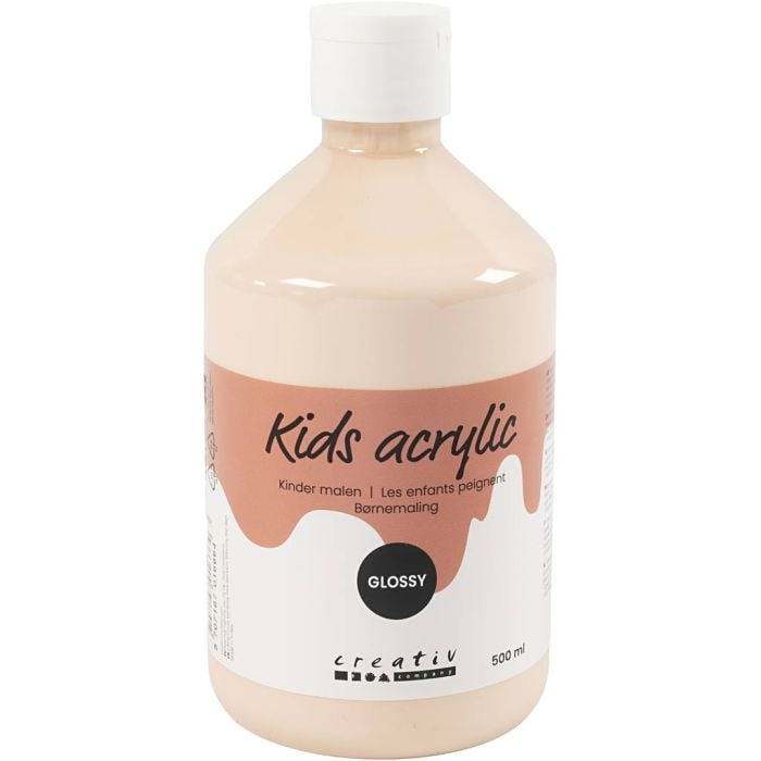 Peinture Acrylique Brillante, beige clair, 500ml/ 1 flacon