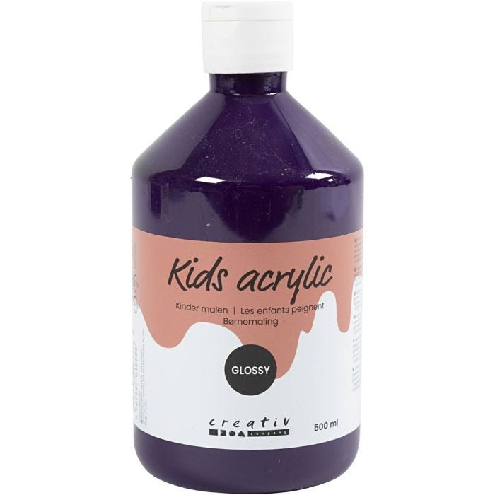 Peinture Acrylique Brillante, violet, 500ml/ 1 flacon