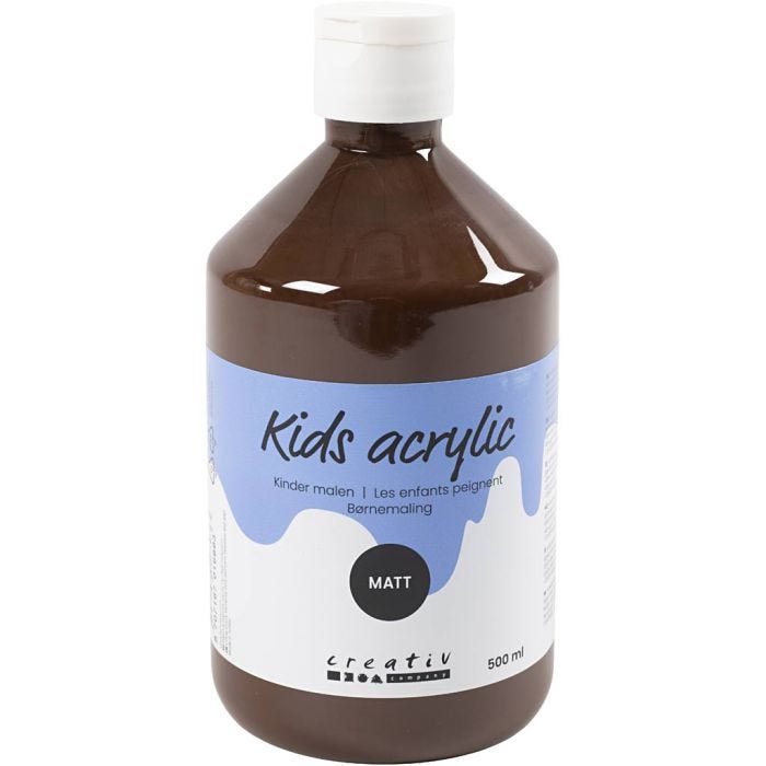 Peinture Acrylique Mate, brun, 500ml/ 1 flacon