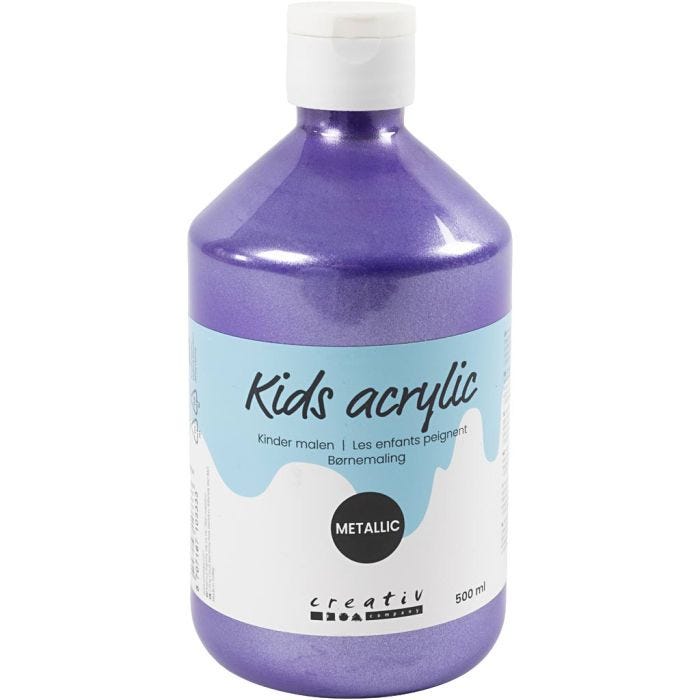 Peinture Acrylique Métallique, Métallisé, violet, 500ml/ 1 flacon