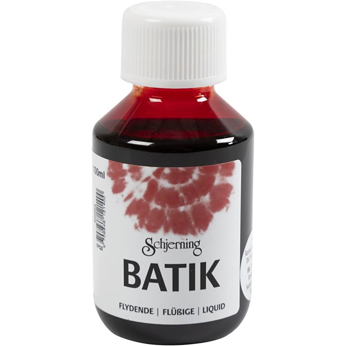 Peinture Batik pour textile, rouge, 100 ml/ 1 flacon