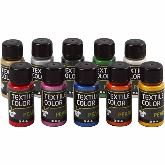 Textile Color, nacré, ass. de couleurs, 10x50ml/ 1 Pq.