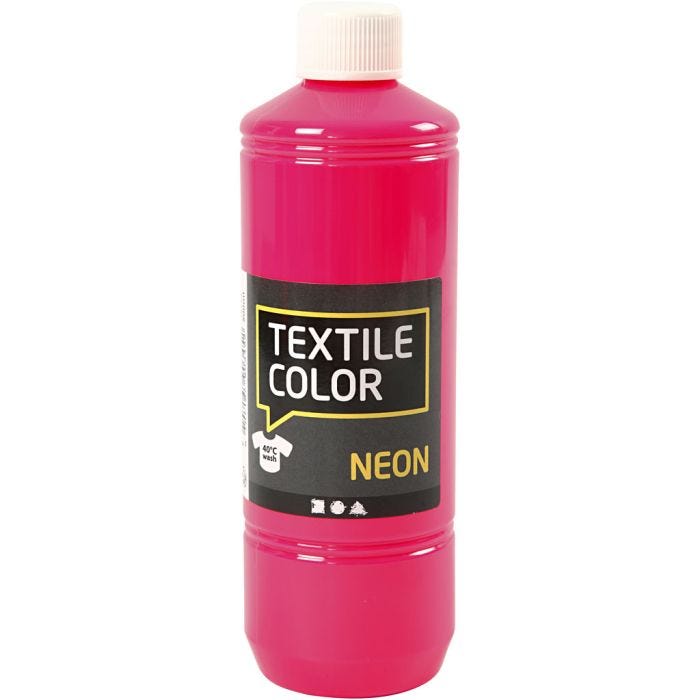 Textile Color, rose néon, 500ml/ 1 flacon