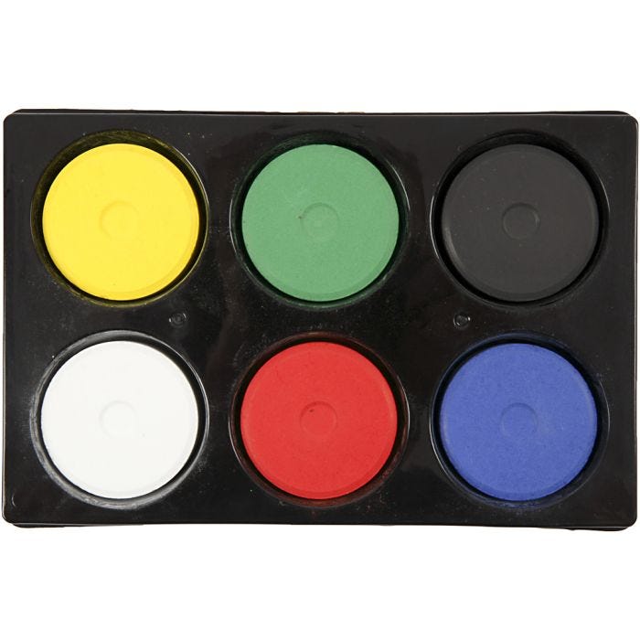 Pastilles aquarelles, H : 19 mm, d 57 mm, couleur primaire, 1 Pq.