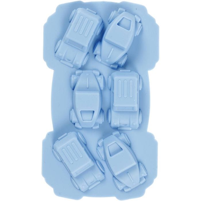Moule en silicone, voiture, H : 2,5 cm, L : 3 cm, L : 4,5 cm, 12,5 ml, 1 pièce