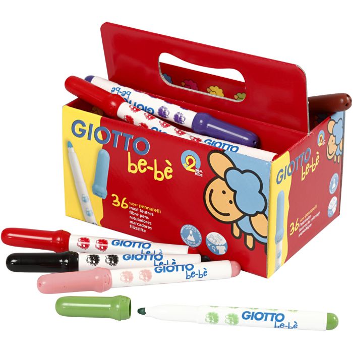 Feutres de couleur, d 5 mm, trait 1-3 mm, ass. de couleurs, 36 pièces/ 1 Pq.