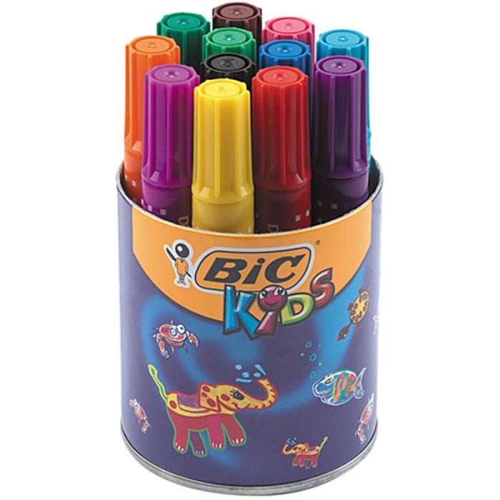 BIC Feutre Decoralo Jumbo, trait 4 mm, ass. de couleurs, 12pièces/ 1 boîte
