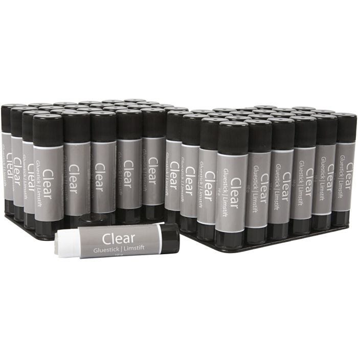 Bâton de Colle Clear, Ronde, 10 gr, 48pièces/ 1 Pq.