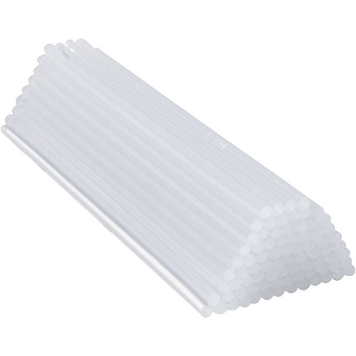 Bâtons de colle Mini, L : 25 cm, d 7 mm, 80pièces/ 1 Pq.