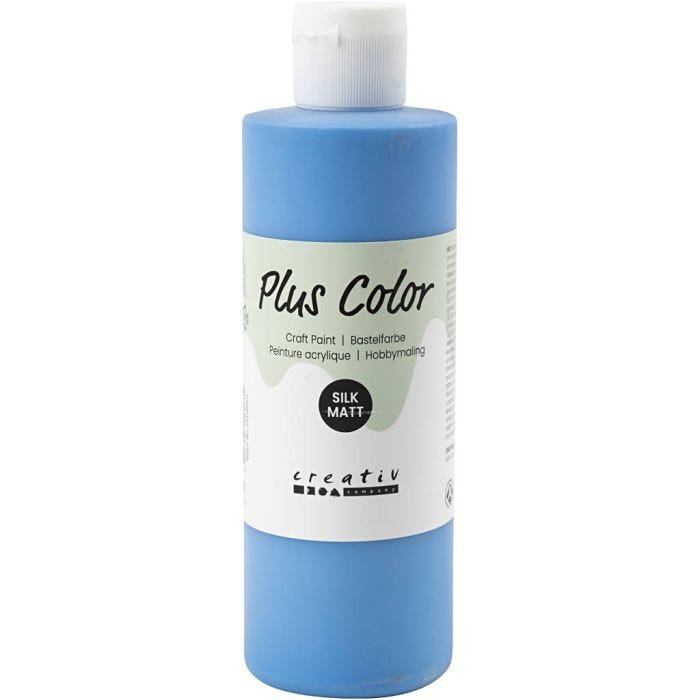 Peinture Acrylique Plus Color, bleu primaire, 250ml/ 1 flacon