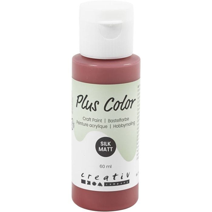 Peinture Acrylique Plus Color, rouge antique, 60ml/ 1 flacon