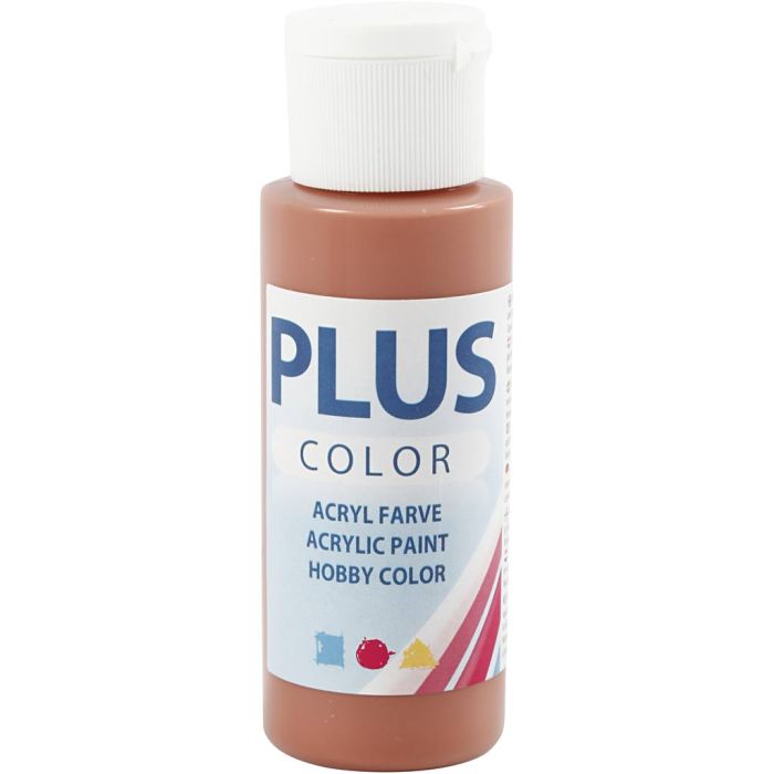 Peinture Acrylique Plus Color, terre brulée, 60 ml/ 1 flacon
