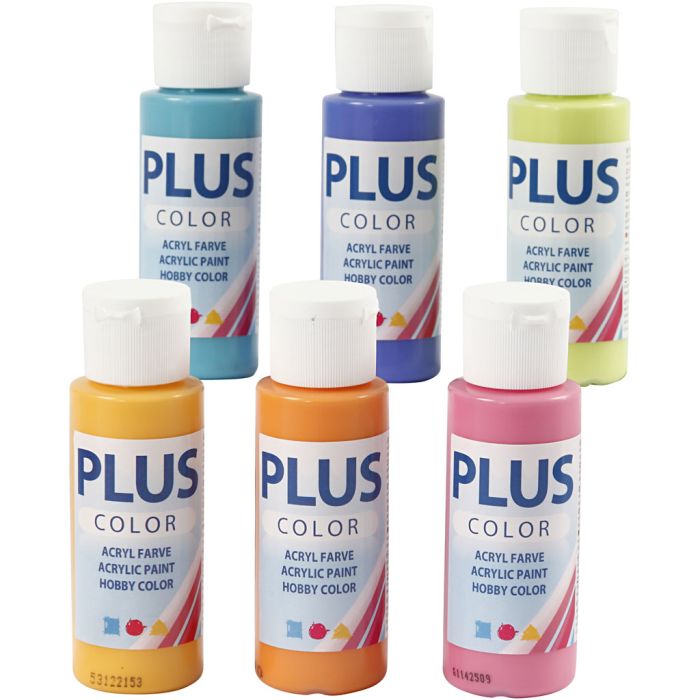 Peinture Acrylique Plus Color, multicolore, 6x60 ml/ 1 Pq.